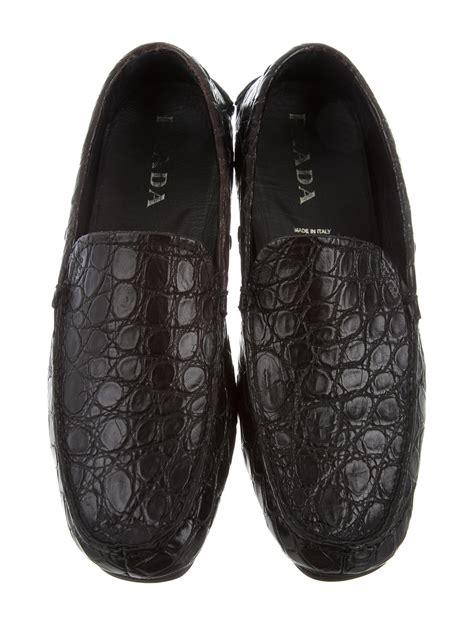 prada crocodile loafers